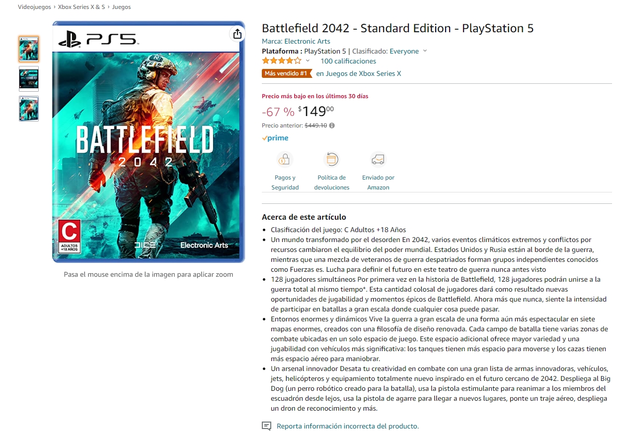 Offer: Battlefield 2042 is such a big failure that you can already get it almost as a gift in Mexico