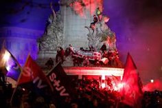 Protesters take to the streets of Paris for the seventh consecutive night on the eve of the general strike