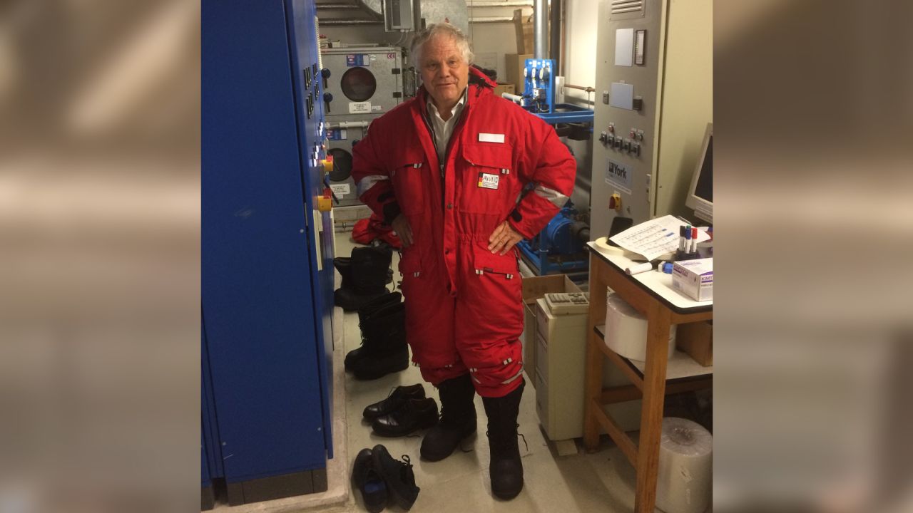 Jean-Michel Claverie working in the sub-sampling room of the Alfred Wegener Institute in Postsdam, where the permafrost cores were kept.