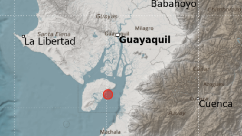 Strong earthquake of magnitude 6.7 shakes Ecuador near the coast