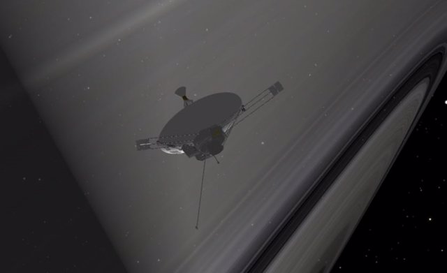 Archive - Pioneer 10 flying past Saturn in 1979