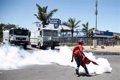 The South African Police detained 87 people in the first hours of the strike called against the Government