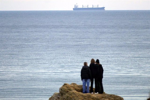 Archive - Vessel with Ukrainian grains in the Black Sea