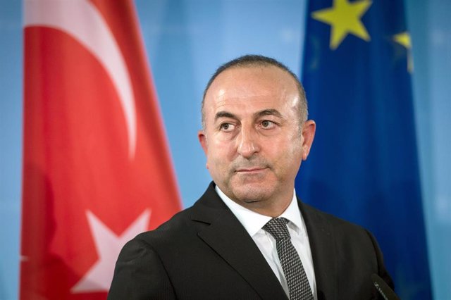 FILE - Turkish Foreign Minister Mevlut Cavusoglu.