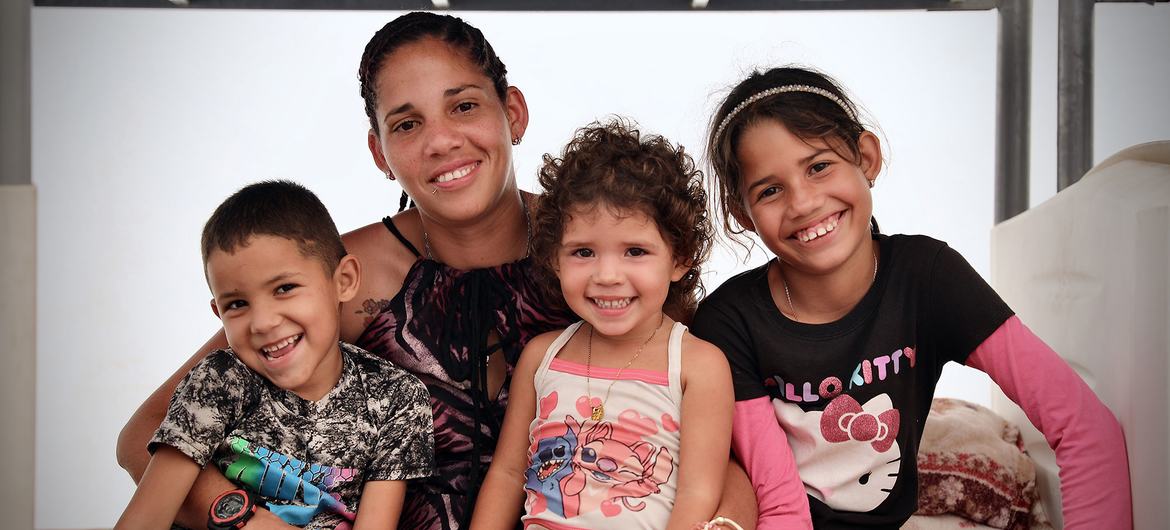 Dorelis Suárez, 28, and her three children, Yorkelis, 11, Bonilla, 5, and Lorens, 3, left Anzoátegui, in Venezuela, to seek a better life in Brazil.