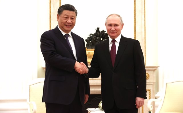 Xi Jinping and Vladimir Putin in Moscow