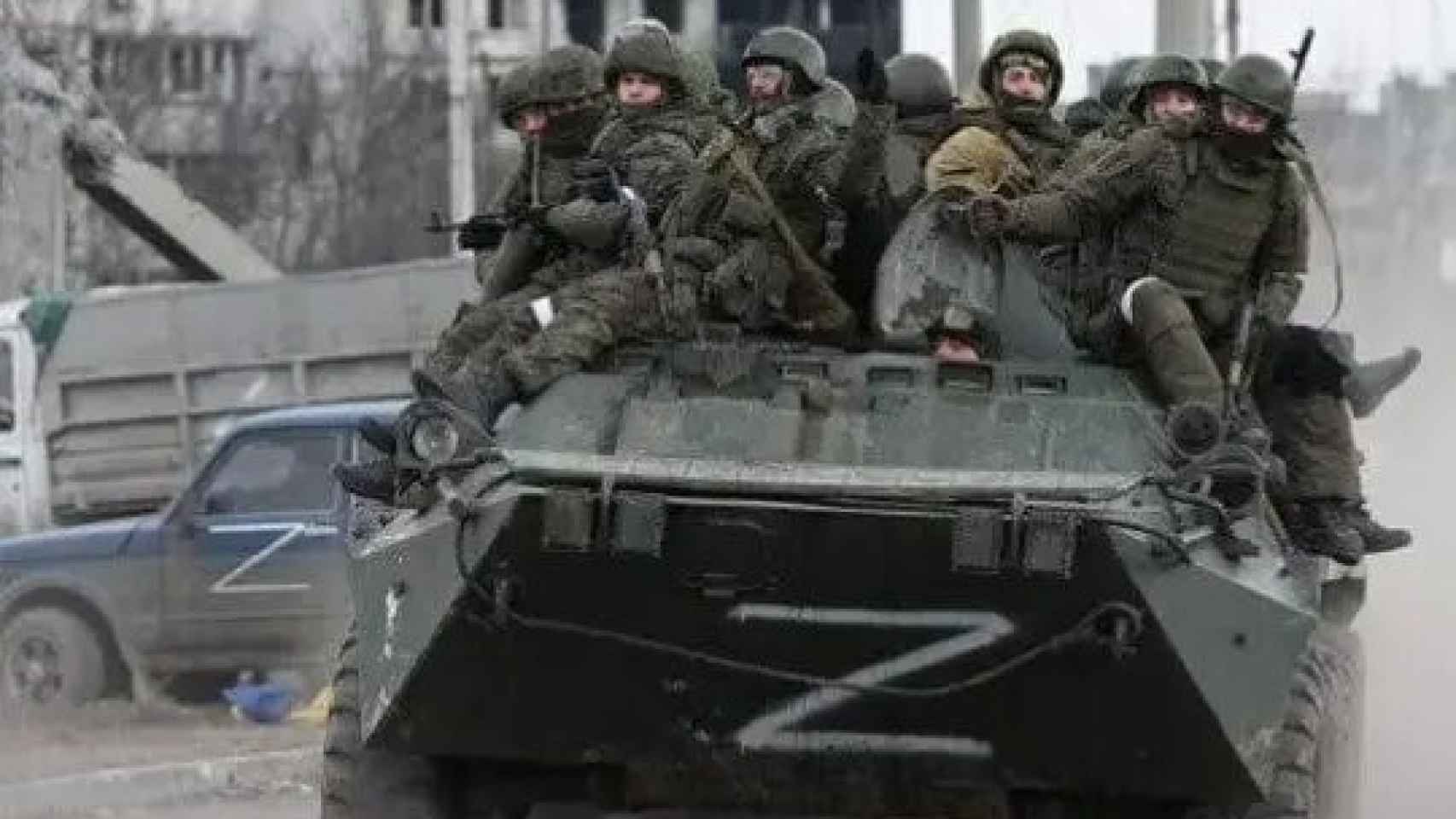 Russian soldiers in occupied areas.