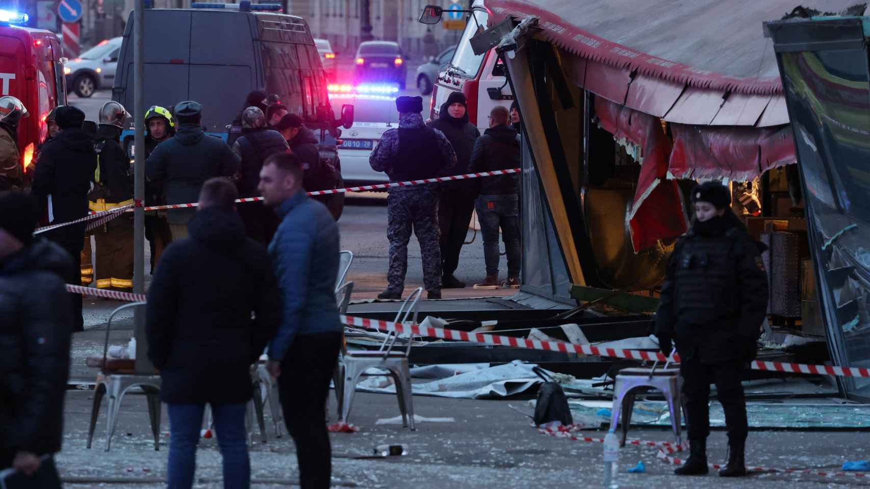 A bombing at a cafe owned by the leader of the Wagner Group kills a pro-Russian military blogger