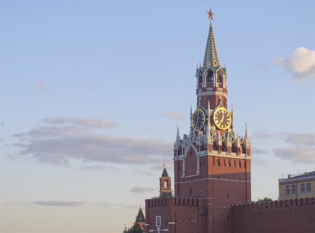 Archive - Spasskaya Tower of the Kremlin, seat of the Russian Presidency, next to Red Square in Moscow