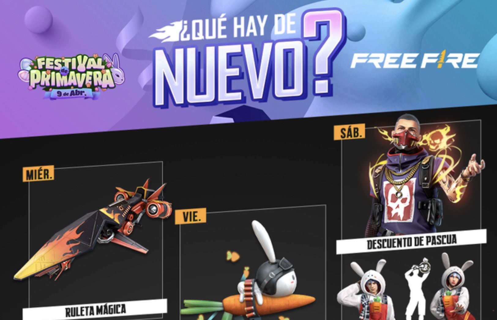 Free Fire: all the rewards of the weekly agenda from April 5 to 8, 2023