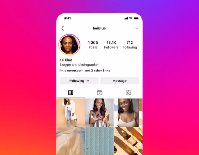 Multiple links in Instagram user profile bio