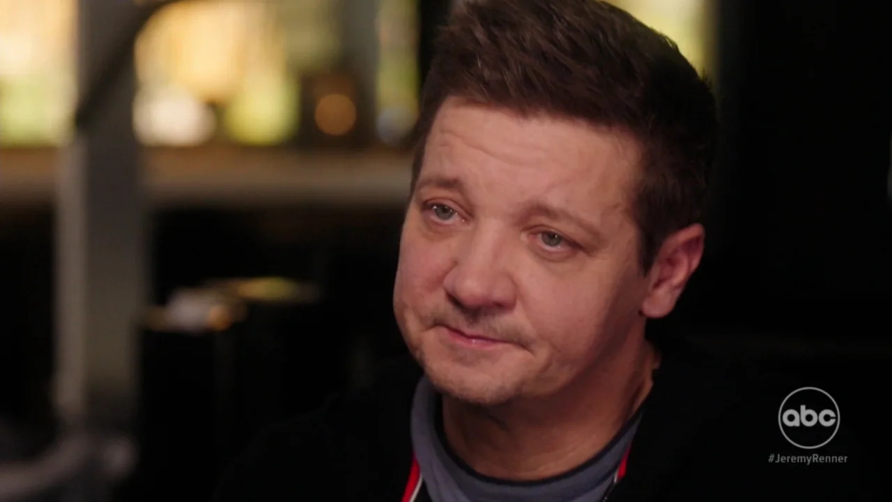 Jeremy Renner sees a "lucky man" when he looks in the mirror these days