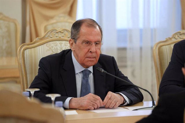 File - Sergei Lavrov, Russian Foreign Minister, at a meeting in Moscow