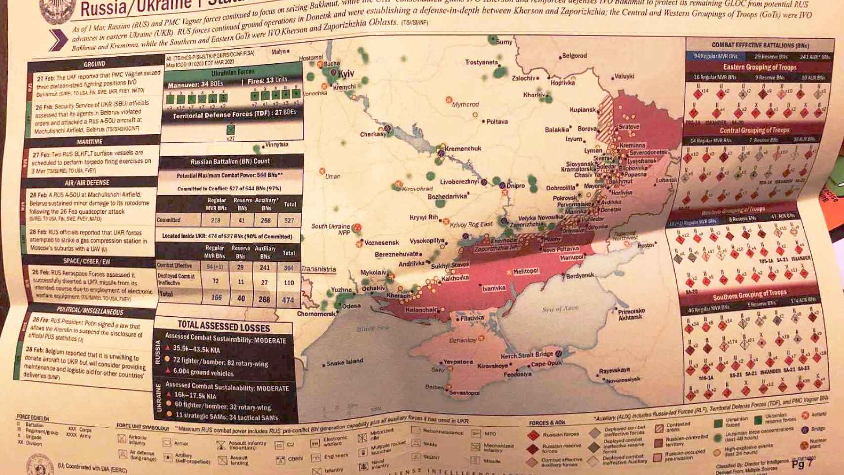 Leaked US and NATO papers estimate 17,000 Ukrainians and 40,000 Russians have been killed in combat