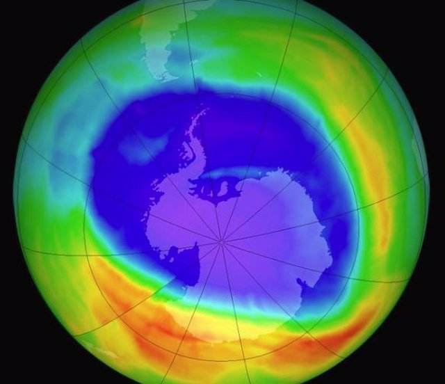 Archive - Hole in the ozone layer over Antarctica in the austral winter of 2014