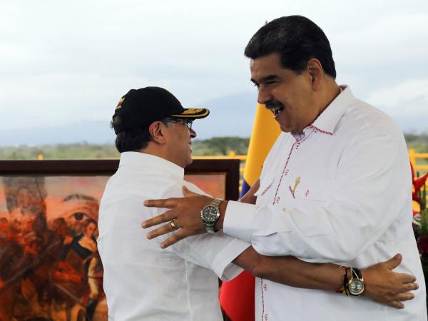 Gustavo Petro and Nicolás Maduro