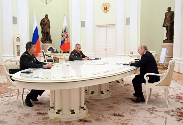 Russian President Vladimir Putin receives Chinese Defense Minister Li Shangfu at the Kremlin, Moscow, Russia