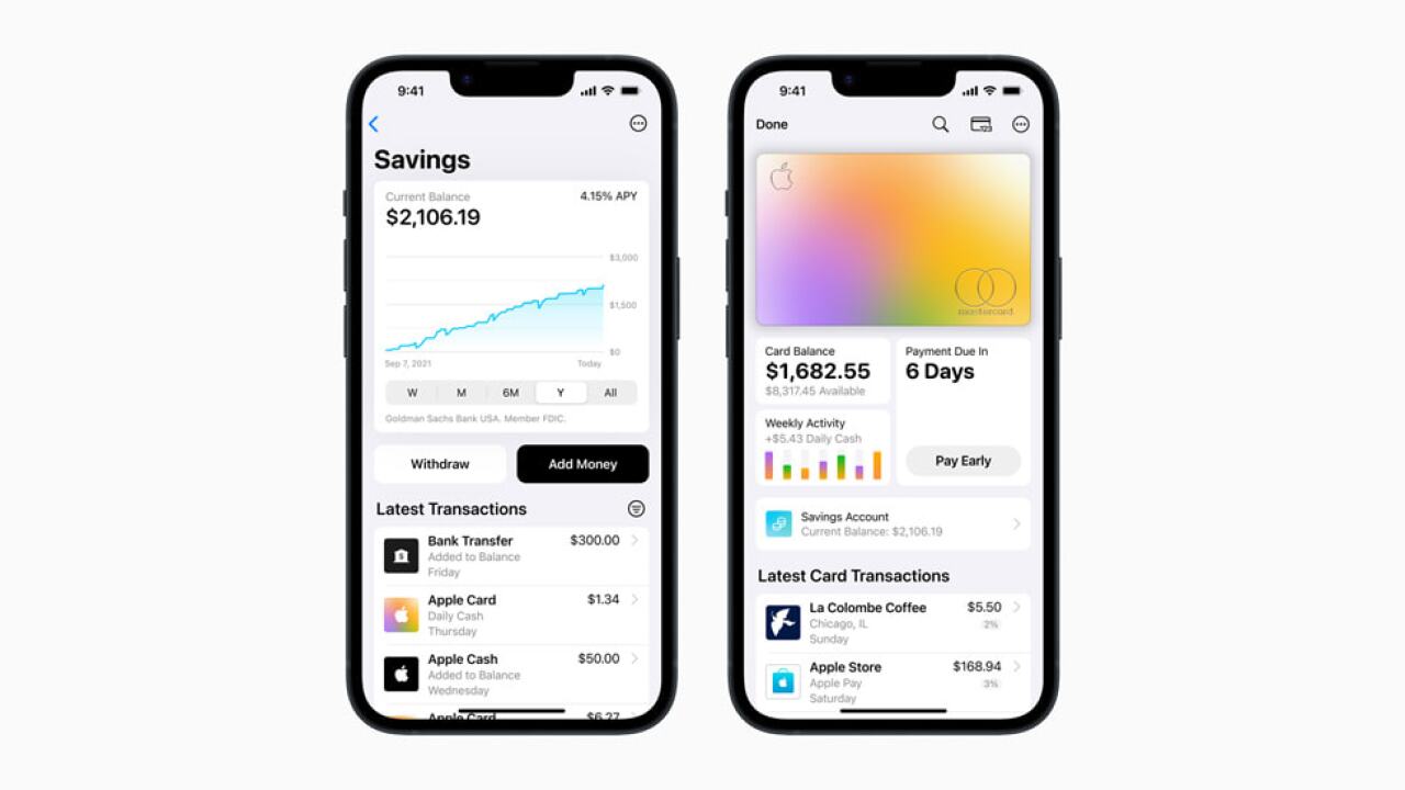 Savings arrives, Apple's savings account with an annual yield of 4.15%