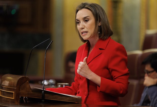 The PP spokesperson in Congress, Cuca Gamarra, during a plenary session in the Congress of Deputies