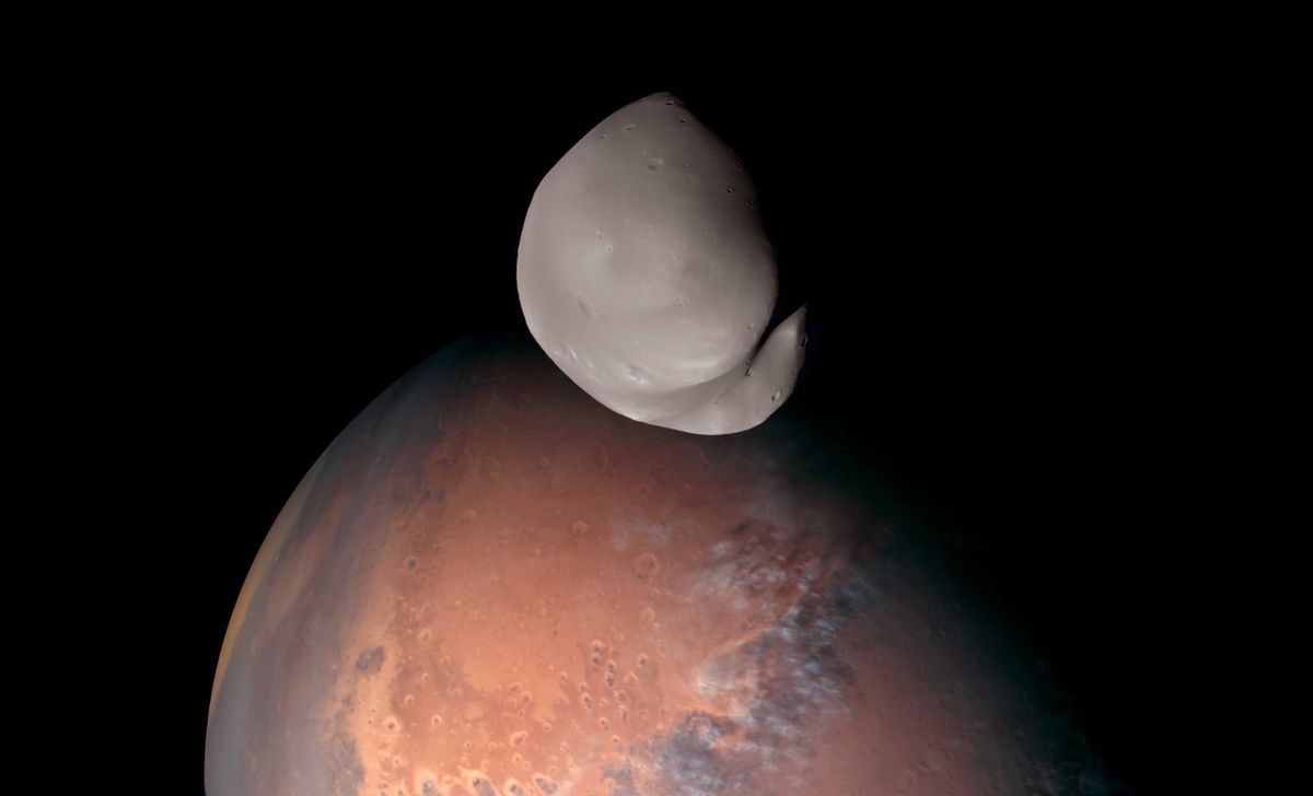 The United Arab Emirates probe sends the most spectacular photo of the moon Deimos of Mars, and discovers its origin