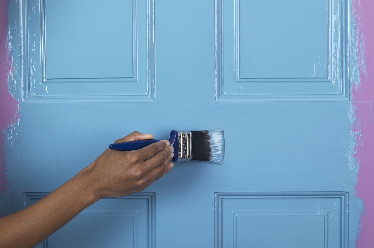 The lightest paint in the world: a drop the size of a fingernail paints both sides of a door