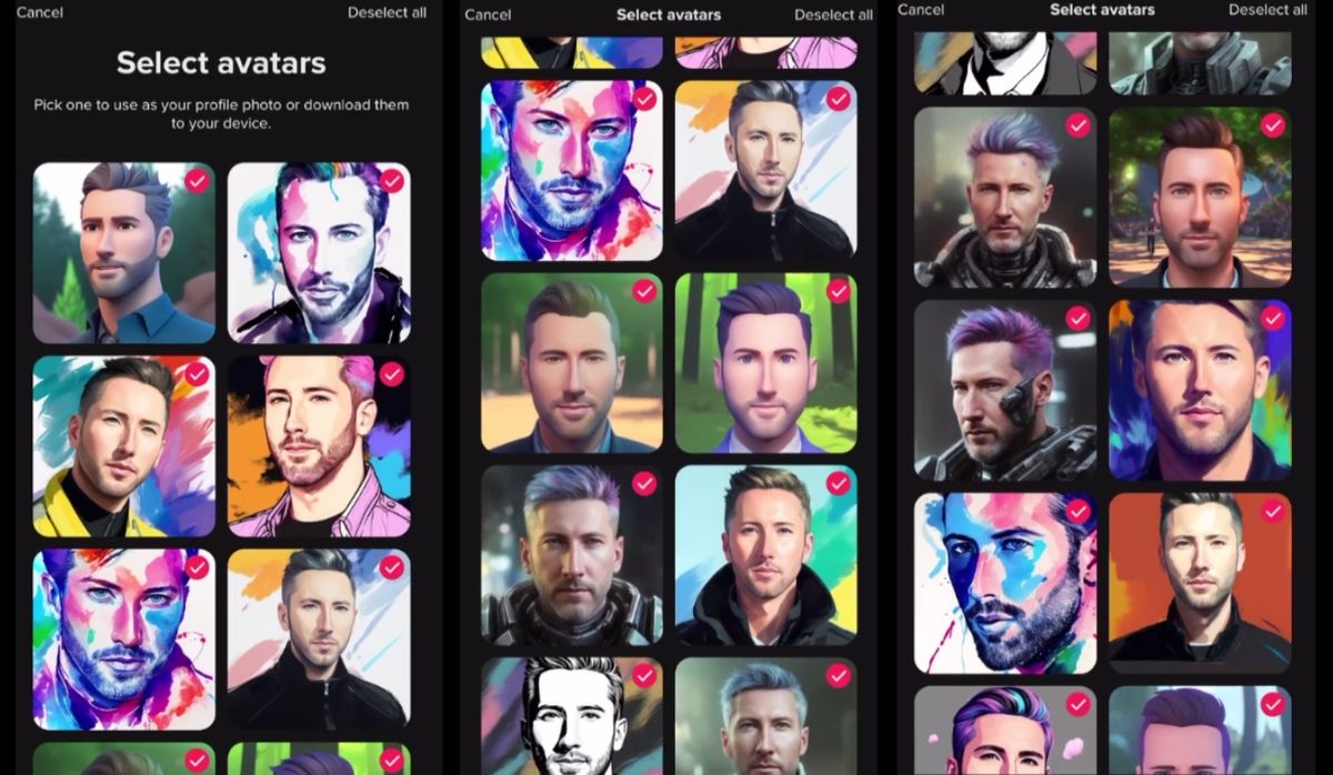 TikTok will add profile avatars generated with artificial intelligence and this is what they will look like