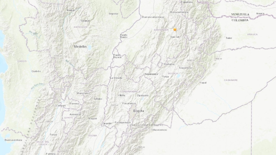 5.7 magnitude earthquake shakes Bogotá and other cities in eastern Colombia, according to the Colombian Geological Service