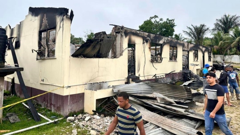 At least 20 children die in a fire at a school in Guyana