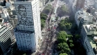 Piquetero movements protest in front of the Argentine Government House