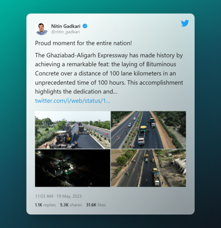 Tweet By Nitin Gadkari