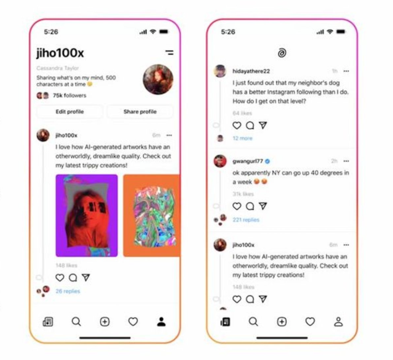 Instagram is about to launch its 'clone' of Twitter, a new text-based app