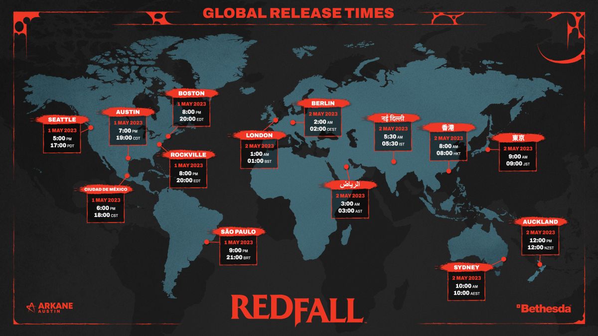 Players from Mexico and Latin America will be able to play Redfall before its opening day, what time does the exclusive debut?