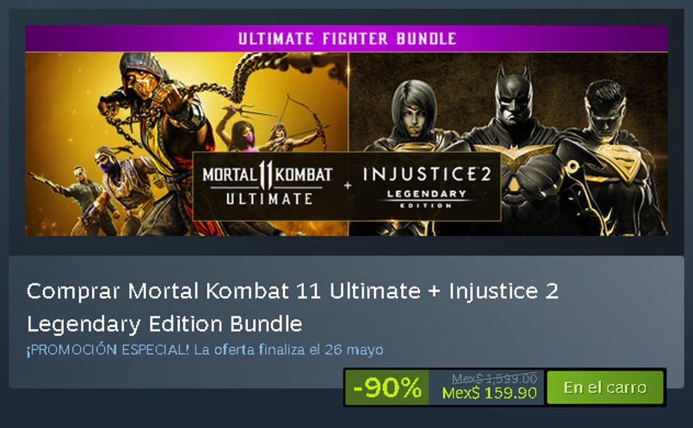 Save almost $2000 MXN and buy 2 great fighting games on Steam for less than $160 MXN