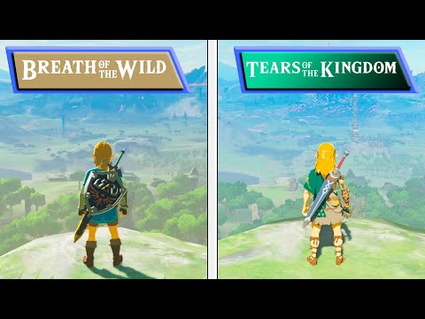 "The Legend of Zelda: Tears of the Kingdom" vs.  “Breath of the Wild”: graphical comparison between the two games