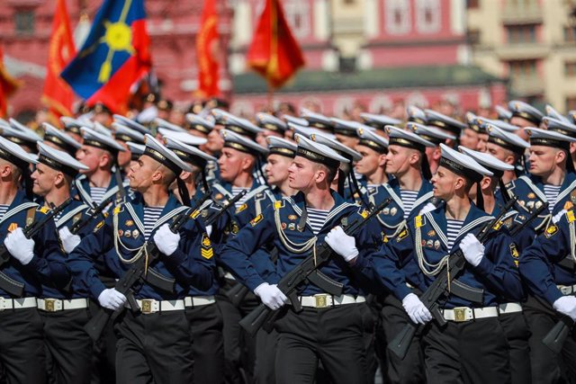 Parade for Victory Day on Red Square in Moscow, Russia