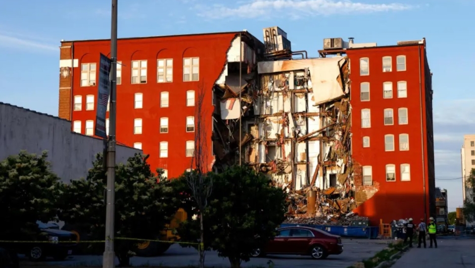 Two people may still be in the partially collapsed apartment building and three others remain unaccounted for, according to the Iowa mayor.