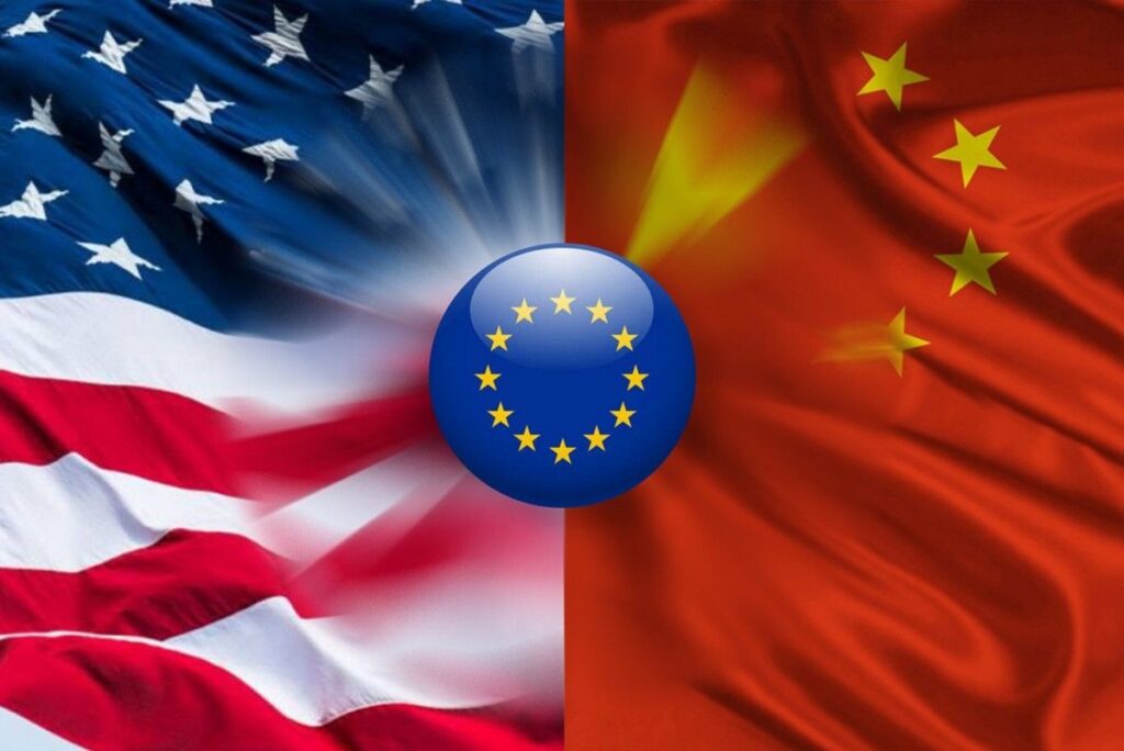 European citizens in favor of a neutral position in the conflict between the US and China