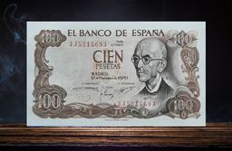 Do you have old coins at home?  This 100 pesetas bill is worth 1,500 euros