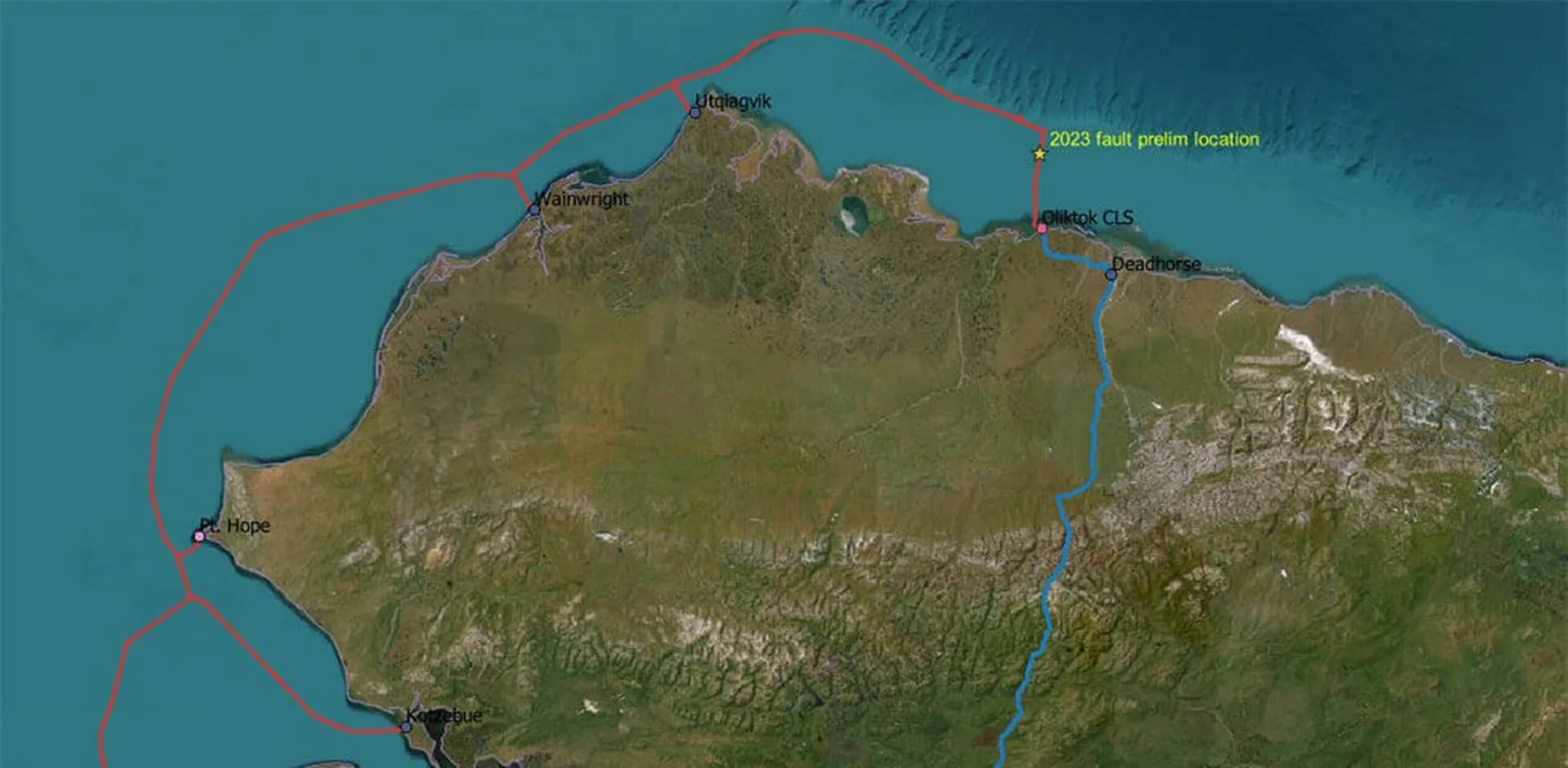 Broken submarine cable in Alaska