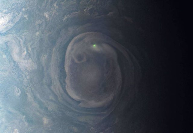 Lightning captured from Jupiter's orbit