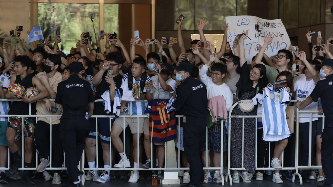 Messi is 'trapped' in a hotel in China surrounded by fans