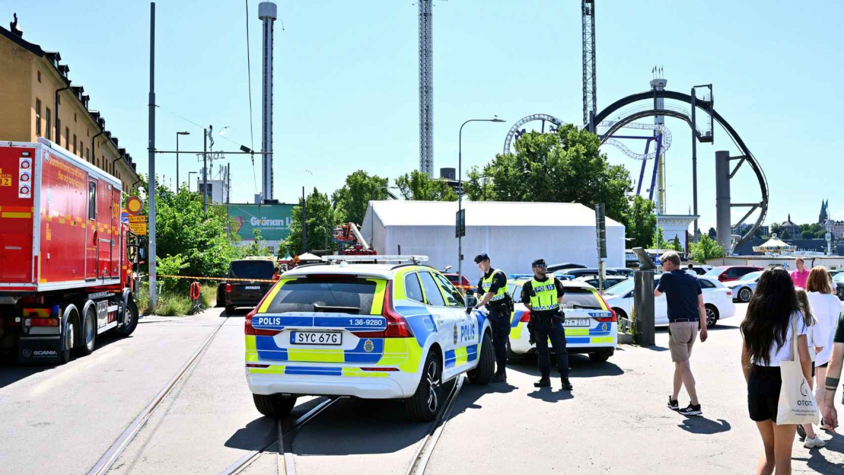 One person dies and several are injured when a roller coaster derails in Stockholm