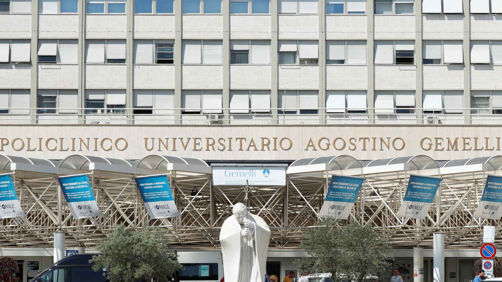 The Gemelli Hospital in Rome, where Pope Francis undergoes abdominal surgery on Wednesday.