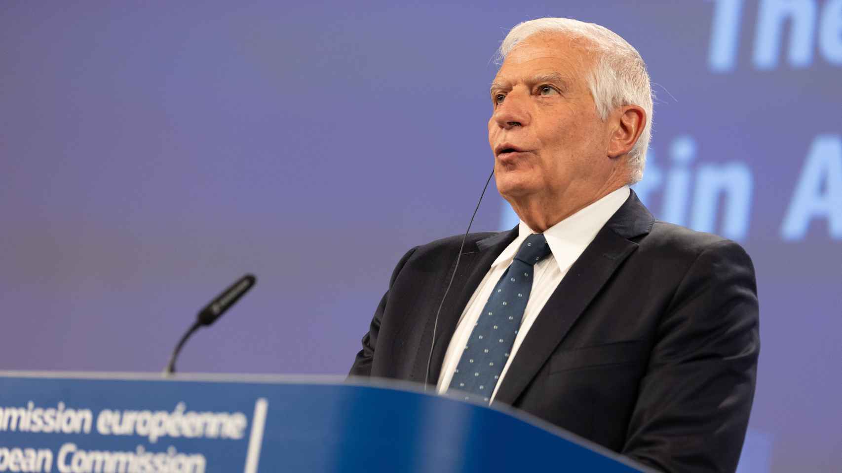 Josep Borrell, during the press conference this Wednesday in Brussels