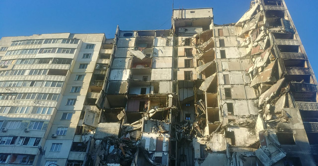 Dilapidated buildings in Kharkov.