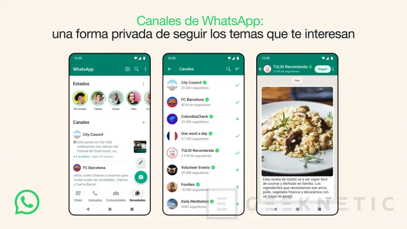 Geeknetic WhatsApp presents Channels, a place to follow the news of your favorite topics 1