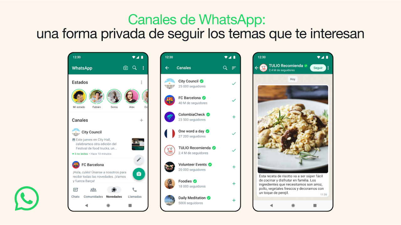 WhatsApp presents Channels in order to transmit massive messages