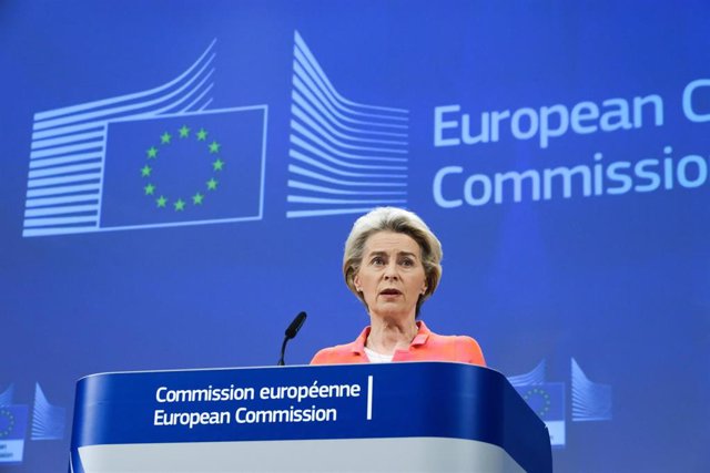 File - The president of the European Commission, Ursula von der Leyen.