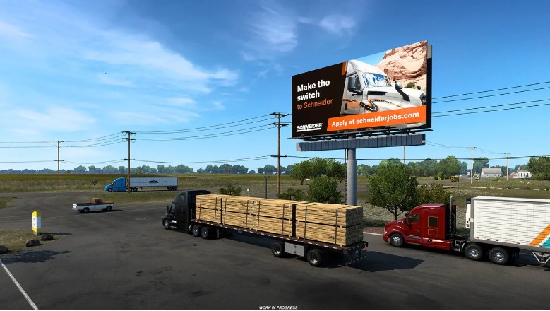 Recruitment announcement in American Truck Simulator