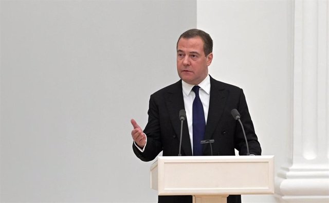 File - Deputy Chairman of the Russian Security Council Dimitri Medvedev, who was previously President and Prime Minister of Russia